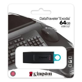 Kingston DataTraveler Exodia DTX Flash Drive USB 3.2 64GB con Cappuccio e Anello Portachiavi